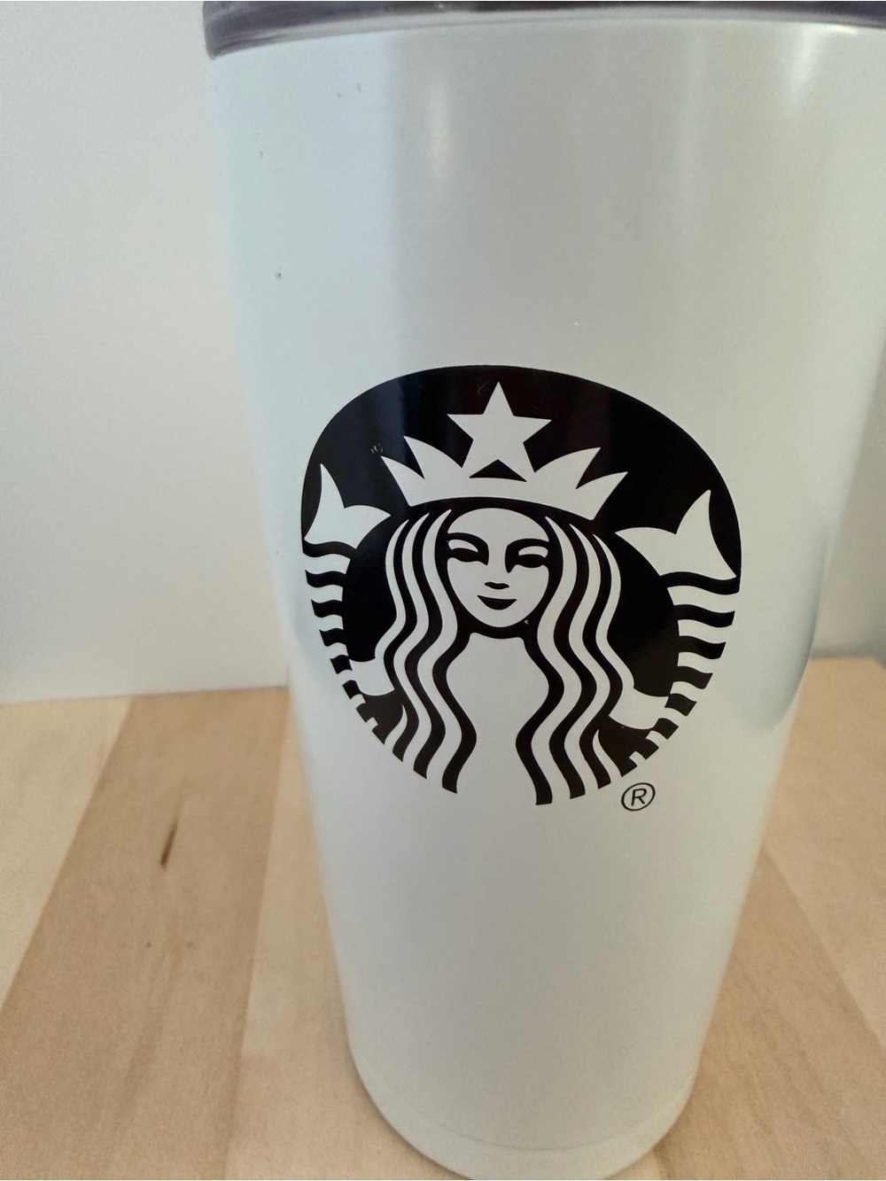 Starbucks White and Black 20 oz Siren Stainless Travel Tumbler with Lid